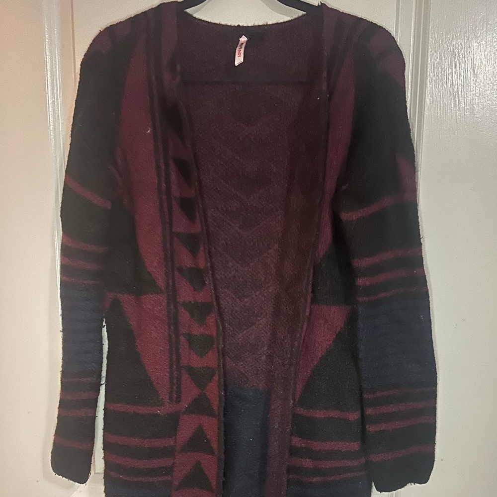 Love by Design Small Knee Length Open Cardigan